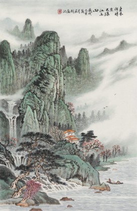 【已售】廖崧越 四尺三開《東風(fēng)何時(shí)至》 廣西桂林美協(xié)會員