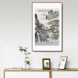 廖崧越 四尺三開《隔溪春色兩三花》 廣西桂林美協(xié)會員