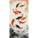 【已售】周升達(dá) 四尺《富貴久魚》 中國(guó)畫院國(guó)畫組長(zhǎng)（詢價(jià)）