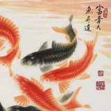 【已售】周升達(dá) 四尺斗方《富貴久魚》 中國畫院國畫組長(zhǎng)（詢價(jià)）