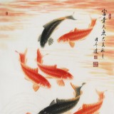 【已售】周升達 四尺《富貴久魚》 中國畫院國畫組長（詢價）
