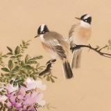 【已售】皇甫小喜 四尺斗方《紫氣東來》 河南著名花鳥畫家