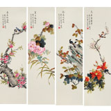 【已售】凌雪 四條屏《春夏秋冬》 北京美協(xié)會員