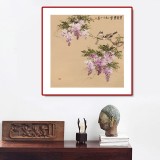 【已售】皇甫小喜 四尺斗方《紫氣東來》 河南著名花鳥畫家