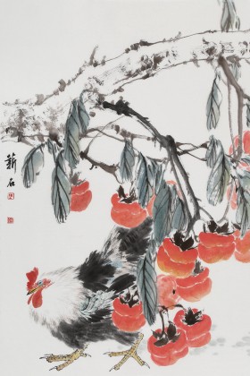 【已售】陳薪名《事事如意》 第六屆全國花鳥畫展金獎獲得者