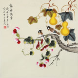 【已售】凌雪 四尺斗方《福祿滿堂》 北京美協(xié)會(huì)員