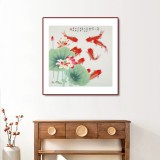 【已售】凌雪 四尺斗方《年年有余》 北京美協(xié)會員