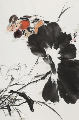 陳薪名《鴛鴦戲水》 中美協(xié)會員 第六屆全國花鳥畫展金獎獲得者