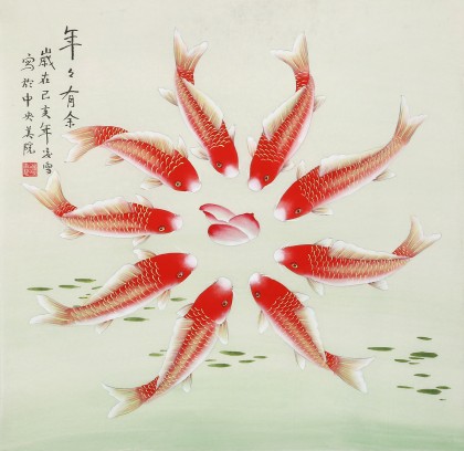 凌雪 四尺斗方《年年有余》 北京美協(xié)會員