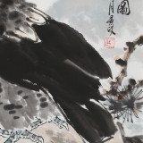 【已售】梁景欣 四尺斗方《雄視圖》 學院派畫家