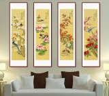 【已售】凌雪 四條屏《春夏秋冬》 北京美協(xié)會員