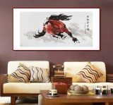 【已售】何一鳴 四尺《馬馳祥云起》 冰雪畫派畫家 師從于志學