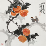 【已售】梁景欣 三尺斗方《好事成雙》 學(xué)院派畫家