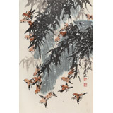 鄒友蒸 《深秋》1990年作 已故山野派繪畫大家