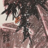 鄒友蒸 《雀趣》 已故山野派繪畫大家