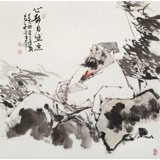 連紅武 四尺斗方《心靜自然涼》 徐悲鴻畫院華北分院副院長