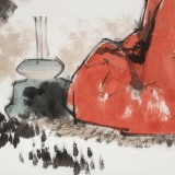 連紅武 四尺斗方《面壁圖》 徐悲鴻畫院華北分院副院長