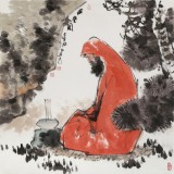 連紅武 四尺斗方《面壁圖》 徐悲鴻畫院華北分院副院長