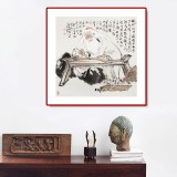 連紅武 四尺斗方《李白詩意圖》 徐悲鴻畫院華北分院副院長