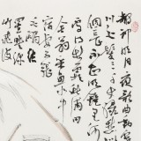 連紅武 四尺斗方《李白詩意圖》 徐悲鴻畫院華北分院副院長