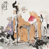 連紅武 四尺斗方《福如東?！?徐悲鴻畫院華北分院副院長