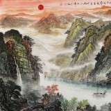 【已售】王友金 小八尺聚寶盆風(fēng)水畫《春暉圖》