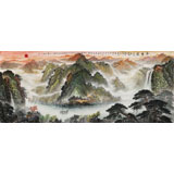 【已售】王友金 小八尺聚寶盆風(fēng)水畫(huà)《春暉圖》