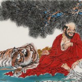 南海禪寺 妙林居士 四尺《松蔭論道》