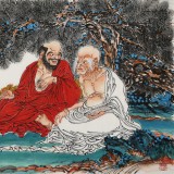 南海禪寺 妙林居士 四尺《松蔭論道》