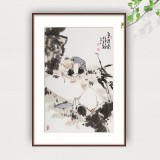 【已售】連紅武 四尺三開《書經(jīng)圖》 徐悲鴻畫院華北分院副院長(zhǎng)