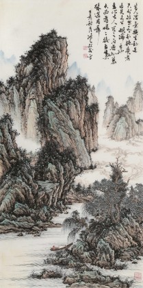 吳顯剛 《春江垂釣》 貴州七星關(guān)美協(xié)主席