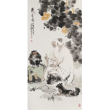 【已售】連紅武 三尺《傳道圖》 徐悲鴻畫院華北分院副院長