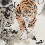 【已售】連紅武 三尺《伏虎圖》 徐悲鴻畫院華北分院副院長