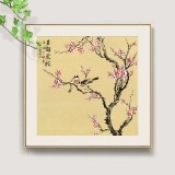 【已售】皇甫小喜 四尺斗方《喜鵲登枝》 河南著名花鳥畫家