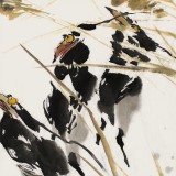 【已售】著名女畫(huà)家一方四尺斗方畫(huà)《三思圖》