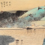 張勇 四尺斗方《水色清心》 吉林著名山水畫家