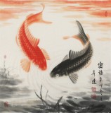 【已售】國家一級美術(shù)師周升達(dá)斗方作品《密語》