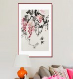 庾超然 四尺三開《紫藤花開》 黃鶴樓書畫院院長