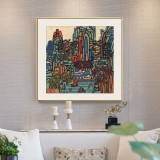 原中文聯(lián)編輯部主任 閻世宏 四尺斗方《山水》（詢價）