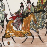 王永剛 四尺《唐女馬球圖》 78歲國家一級美術(shù)