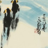 王永剛 《力爭(zhēng)上游》 78歲國家一級(jí)美術(shù)師