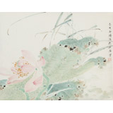 覃得住 工筆畫《荷香圖》 千竹書院成員 師從方嚴