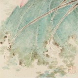 【已售】覃得住 工筆畫《荷香圖》 千竹書院成員 師從方嚴(yán)