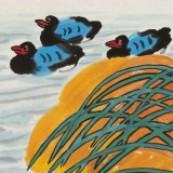 王永剛 三尺斗方《荷塘情趣》 78歲國家一級美術(shù)師