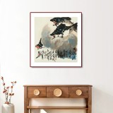 王永剛 三尺斗方《三鱖圖》 國家一級美術(shù)師（詢價）