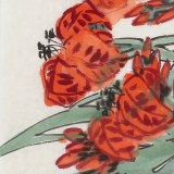 王永剛 三尺斗方《引蝶圖》 國(guó)家一級(jí)美術(shù)師（詢(xún)價(jià)）