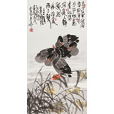 王永剛 三尺《蘆花深處聽江流》 國家一級美術師（詢價）