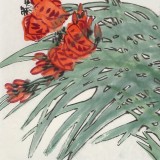 王永剛 三尺斗方《引蝶圖》 國(guó)家一級(jí)美術(shù)師（詢(xún)價(jià)）