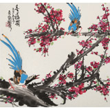 王永剛 三尺斗方《喜上梅梢》 國家一級(jí)美術(shù)師（詢價(jià)）