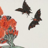 王永剛 三尺斗方《引蝶圖》 國(guó)家一級(jí)美術(shù)師（詢(xún)價(jià)）